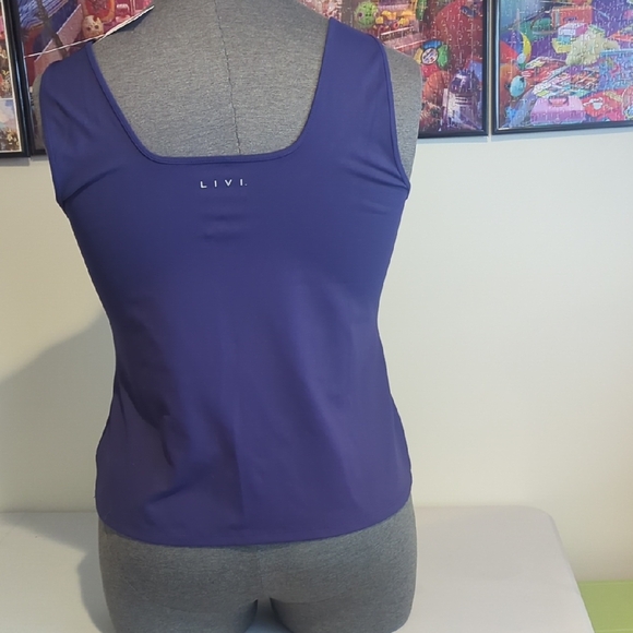 Livi Active Royal Blue Tank Top with White Accents - Picture 4 of 4